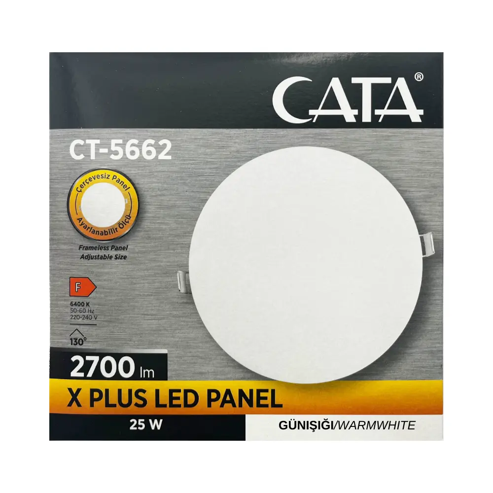 Cata 25W X-Plus Panel Led Armatür 3200K (Günışığı) CT-5662 - 5