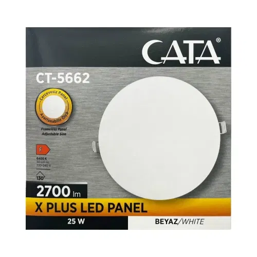 Cata 25W X-Plus Panel Led Armatür 6400K (Beyaz) CT-5662 - 4