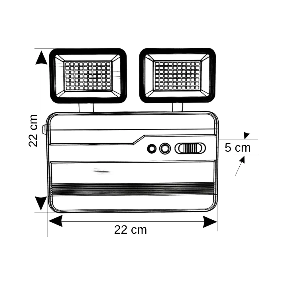 Cata 2x10W Acil Aydınlatma Armatürü 3 Saat Şarjlı CT-9172 - 3