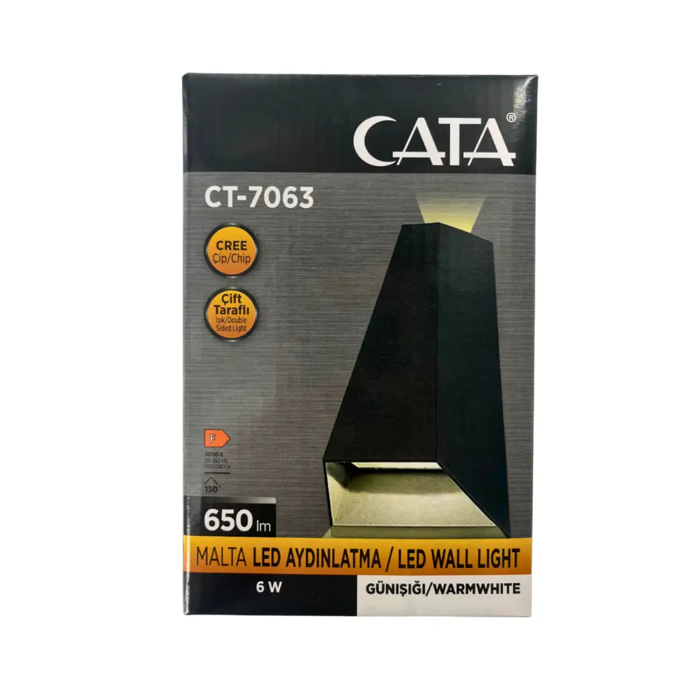 Cata 2x3w Malta Bahçe Led Aplik Günışığı (3200K) CT-7063 - 5