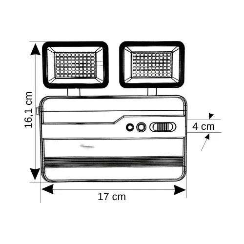 Cata 2x5W Acil Aydınlatma Armatürü 3 Saat Şarjlı CT-9171 - 3
