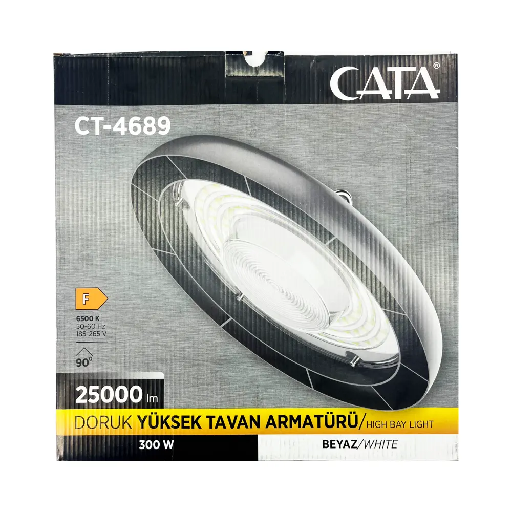 Cata 300W Ledli Yüksek Tavan Armatürü 6500K (Beyaz) CT-4689 - 5
