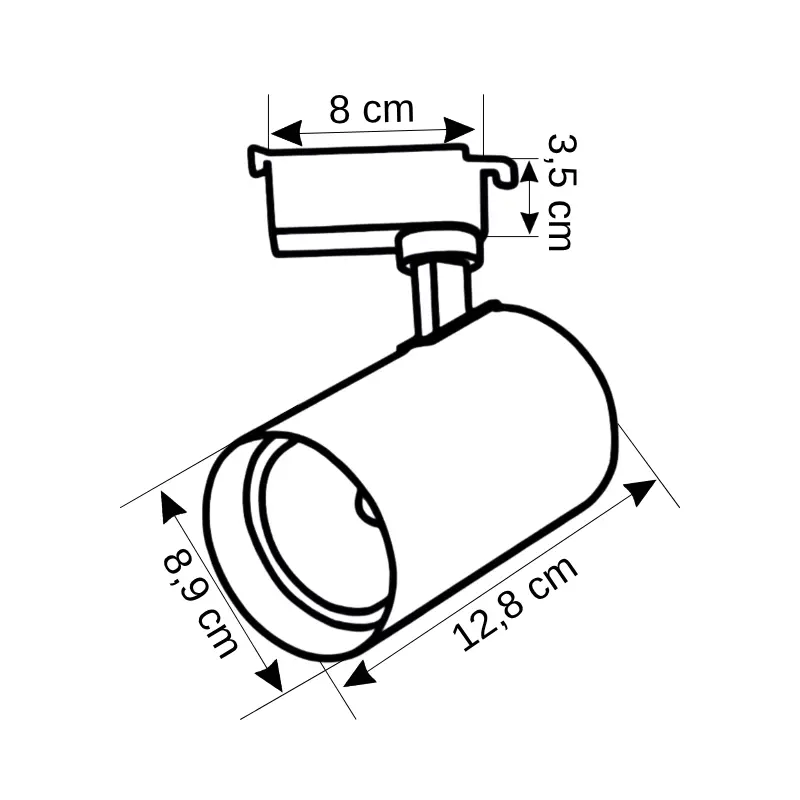 Cata 30W Babil Ray Spot Beyaz Kasa 3200K (Günışığı) CT-5333G - 2