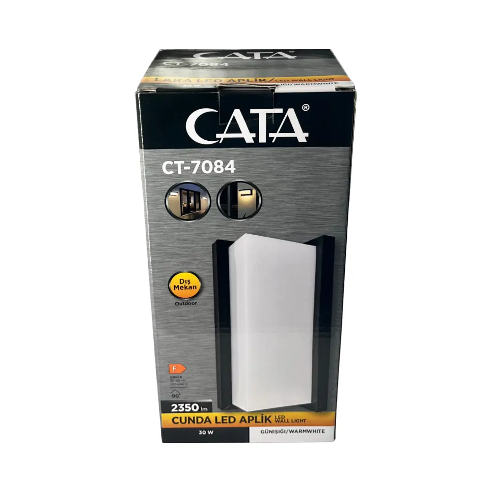 Cata 30W Cunda Led Bahçe Aplik Günışığı (3200K) CT-7084 - 3