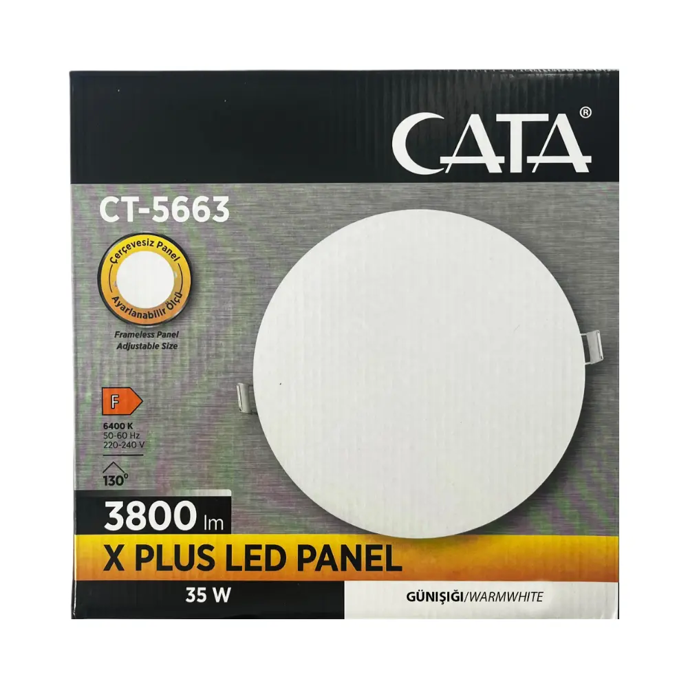 Cata 35W X-Plus Panel Led Armatür 3200K (Günışığı) CT-5663 - 5