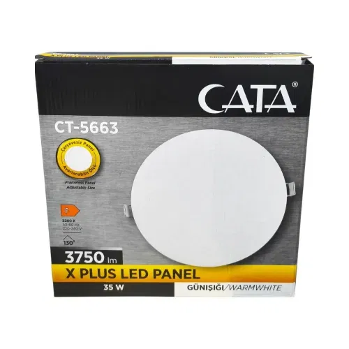 Cata 35W Ayarlanabilir Sıvaaltı Panel Led 3200K (Günışığı) CT-5663G - 5
