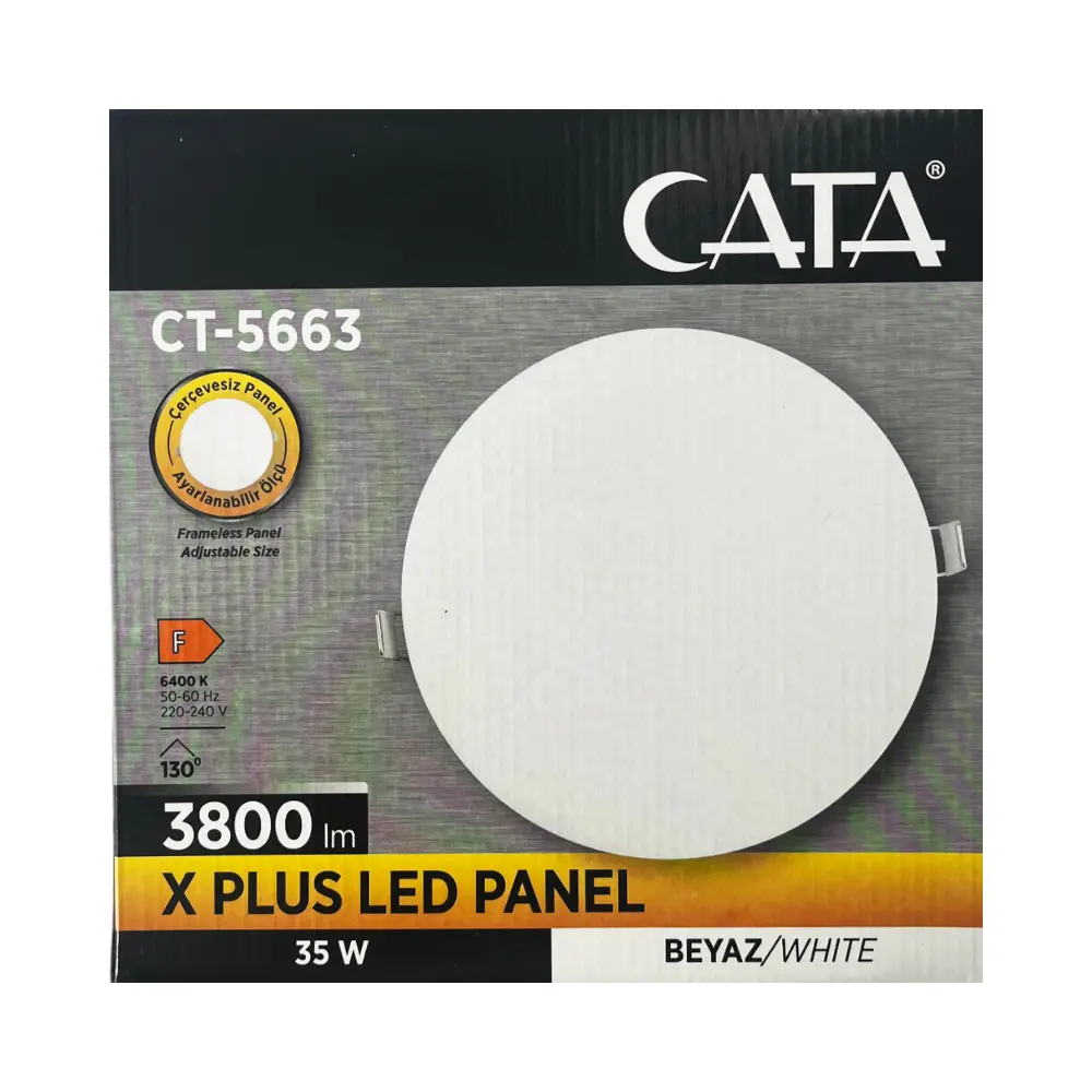 Cata 35W X-Plus Panel Led Armatür 6400K (Beyaz) CT-5663 - 4