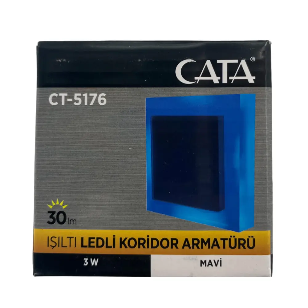 Cata 3W Işıltı Ledli Koridor Armatürü Mavi CT-5176M - 3