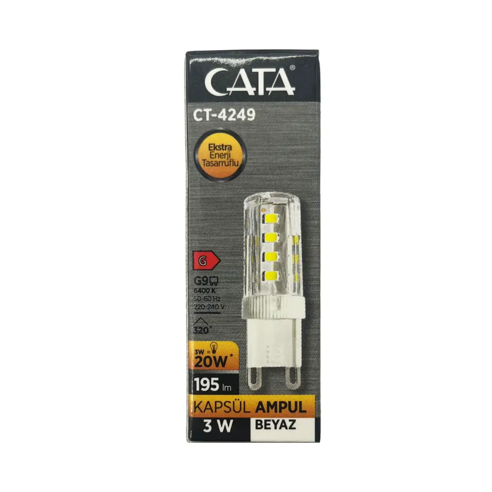 Cata 3W Ledli Kapsül Ampul G9 Duylu 220V (Beyaz) CT-4249B - 3