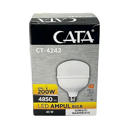 Cata 45W Torch Led Ampul E27 Duy 3200K (Günışığı) CT-4242G - 4