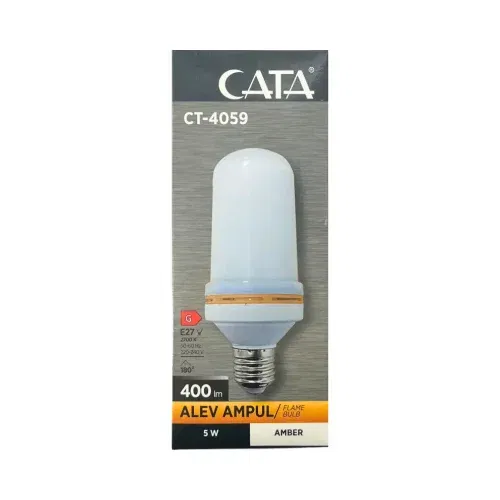 Cata 5W Alev Animasyonlu Led Ampul E-27 Duy (Amber) CT-4059 - 3