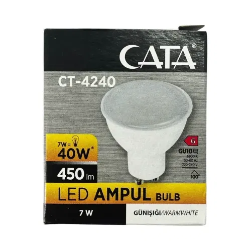 Cata 7W Led Çanak Ampul GU10 Duy 3000K (Günışığı) CT-4240G - 4