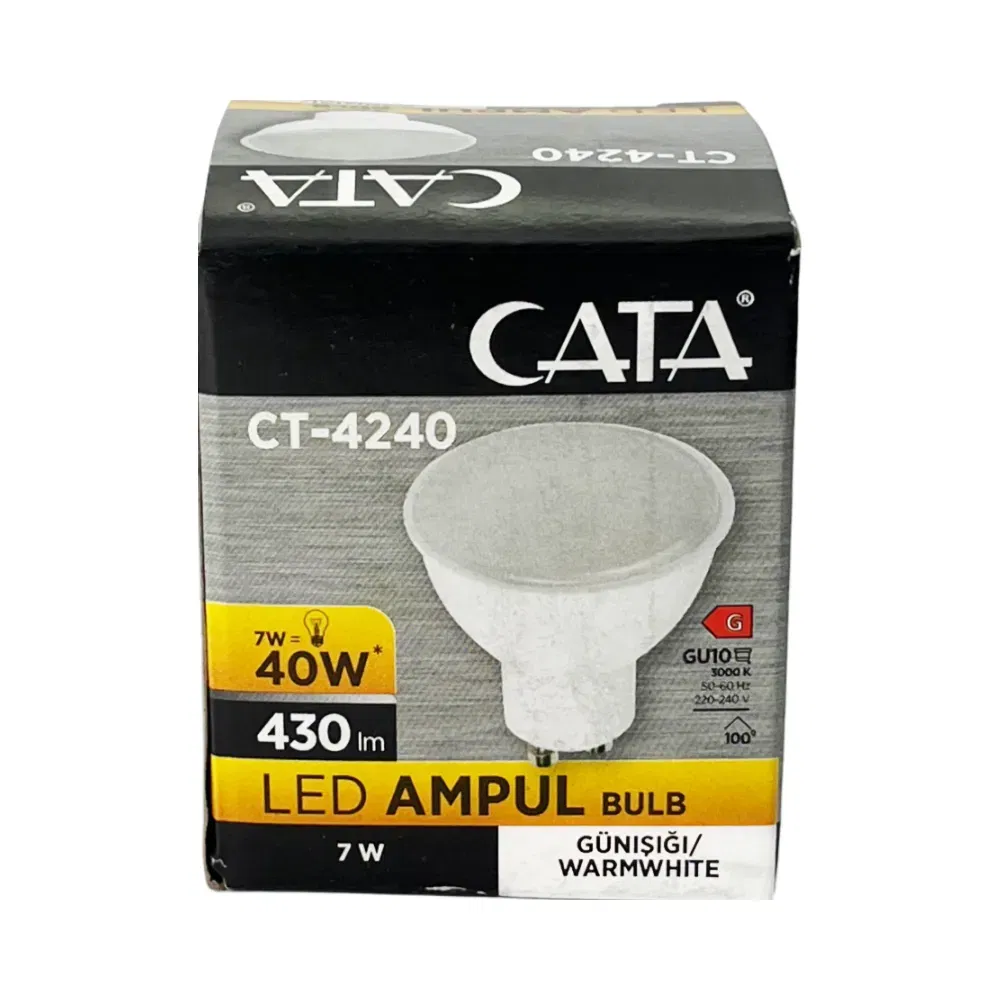 Cata 7W Led Çanak Ampul GU10 Duy 3000K (Günışığı) CT-4240G - 4