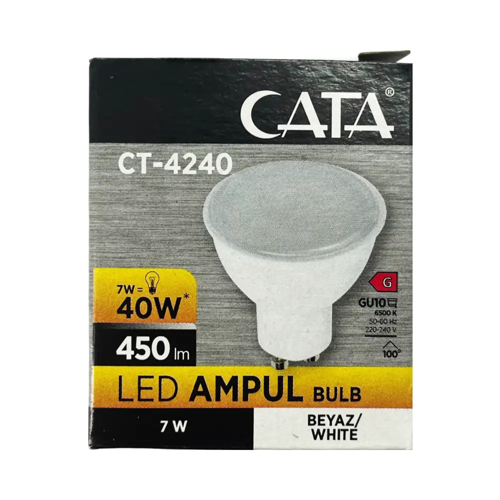 Cata 7W Led Çanak Ampul GU10 Duy 6500K (Beyaz) CT-4240B - 3