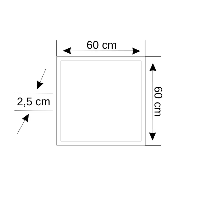 Cata 60X60cm Yekpare Sıvaüstü Clip'in Panel Led Kasası CT-9046 - 2