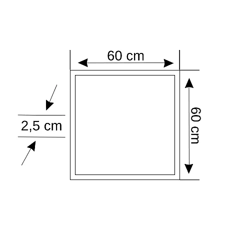 Cata 60X60cm Yekpare Sıvaüstü Clip'in Panel Led Kasası CT-9046 - 2