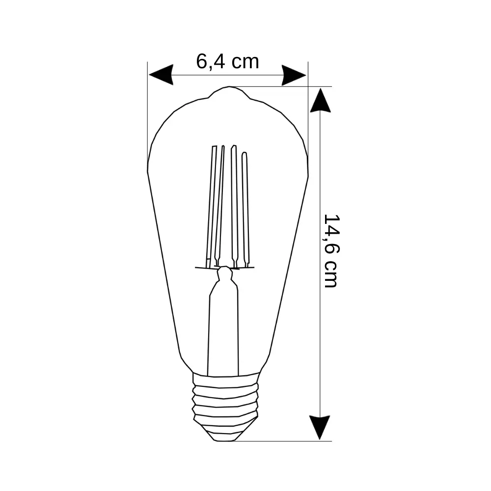 Cata 6W Dimmerlenebilir Rustik Led Ampul Amber CT-4313 - 2