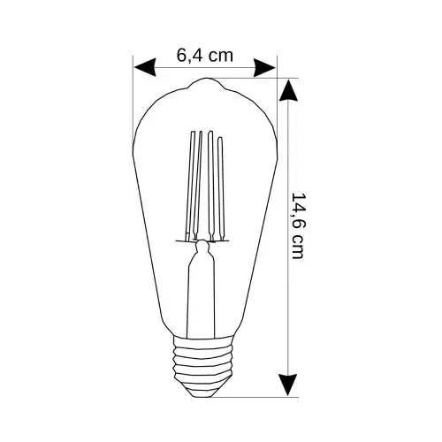 Cata 6W Dimmerlenebilir Rustik Led Ampul Amber CT-4313 - 2