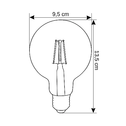 Cata 9W G95 Rustik Led Ampul 2700K (Amber) CT-4286 - 2