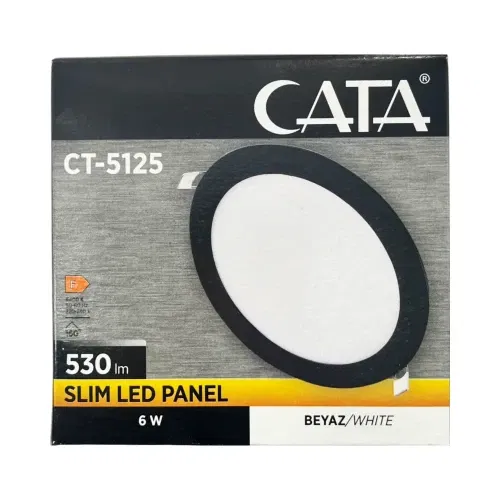 Cata 6W Siyah Kasa Sıvaaltı Panel Led 6500K (Beyaz) CT-5125B - 4