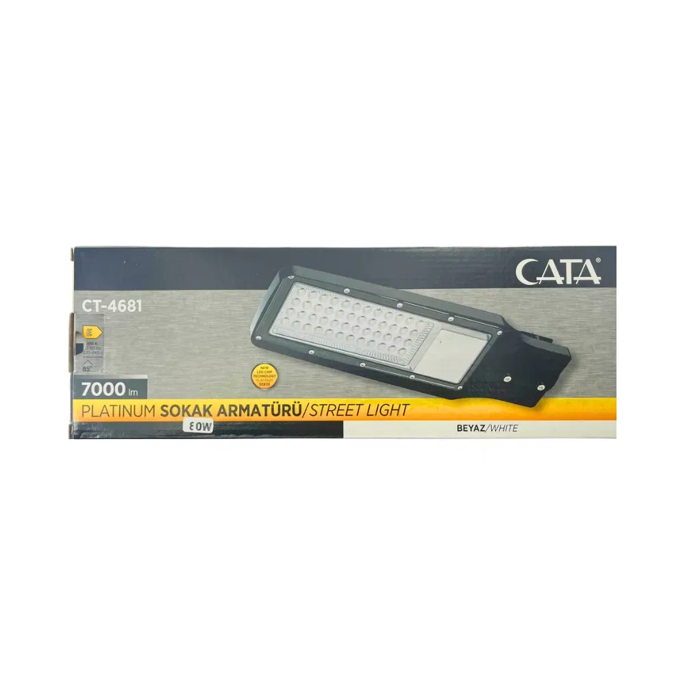 Cata 70W Ledli Sokak Armatürü 6500K (Beyaz) CT-4681 - 4