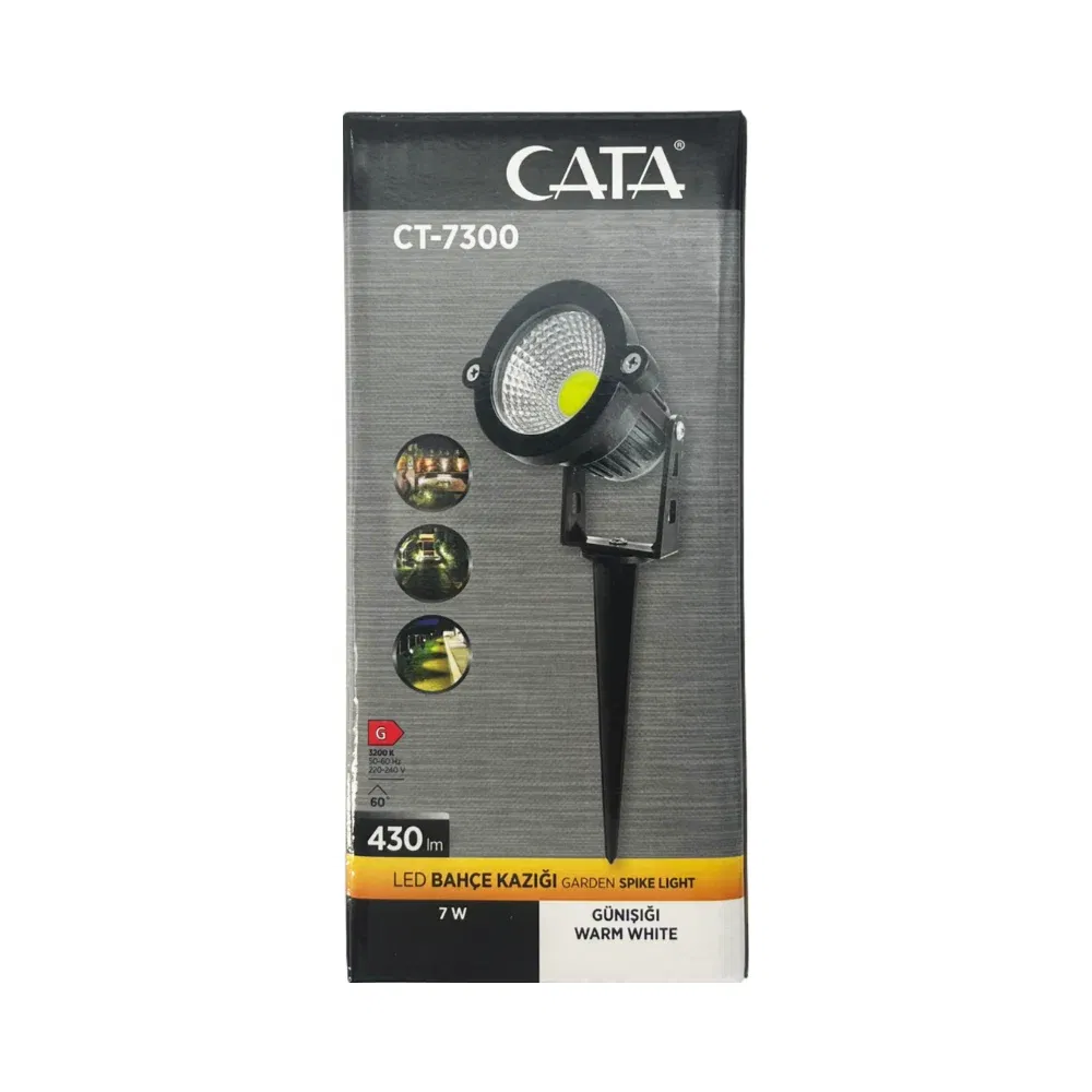 Cata 7W Kazıklı Bahçe Led Armatür (Günışığı) CT-7300G - 3