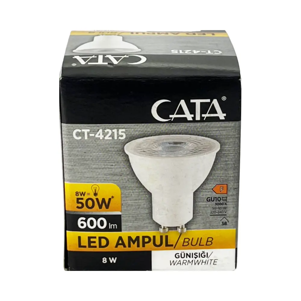 Cata 8W Led Çanak Ampul GU10 Duy 3000K (Günışığı) CT-4215G - 4