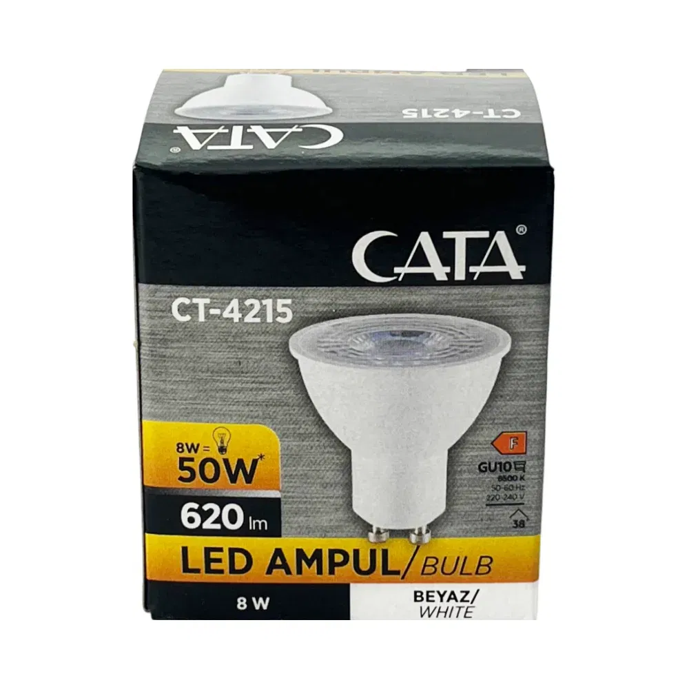 Cata 8W Led Çanak Ampul GU10 Duy 6500K (Beyaz) CT-4215B - 3