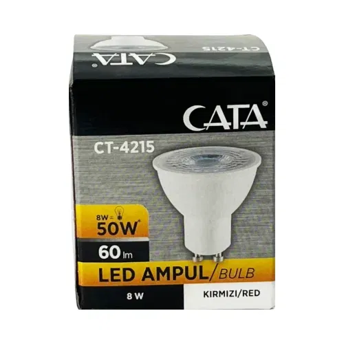 Cata 8W Led Çanak Ampul GU10 Duy (Kırmızı) CT-4215K - 4