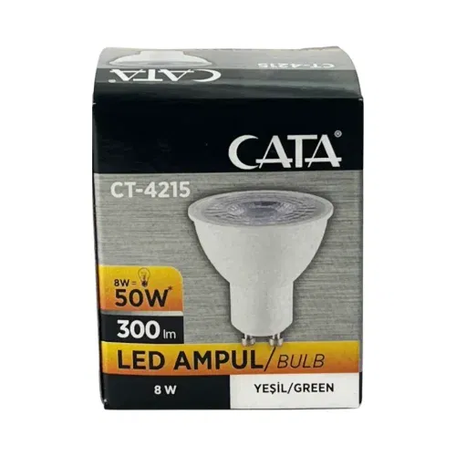 Cata 8W Led Çanak Ampul GU10 Duy (Yeşil) CT-4215Y - 4