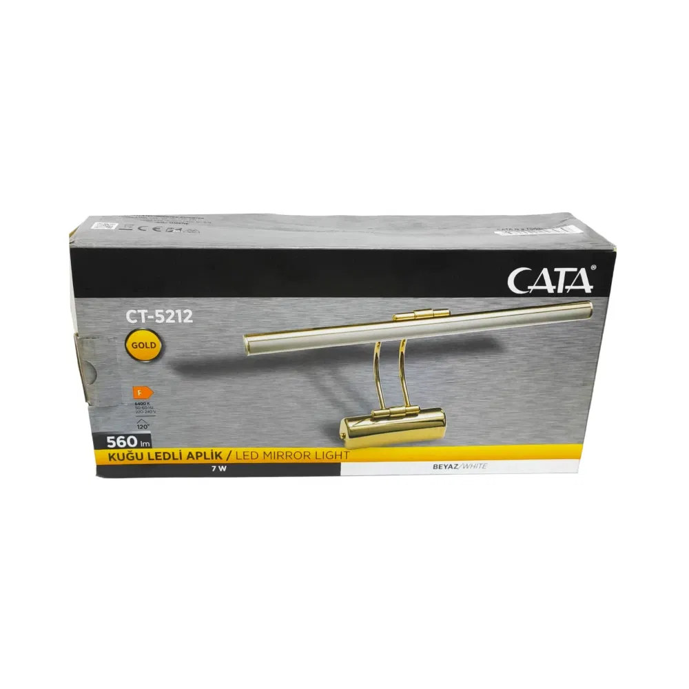 Cata 7W Ledli Gold Kasa Flüt Aplik 6500K (Beyaz) CT-5212GB - 3