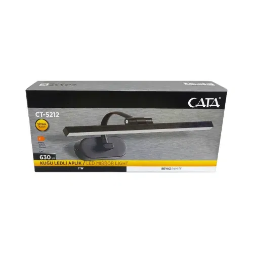 Cata 7W Ledli Siyah Kasa Flüt Aplik 6500K (Beyaz) CT-5212SB - 3