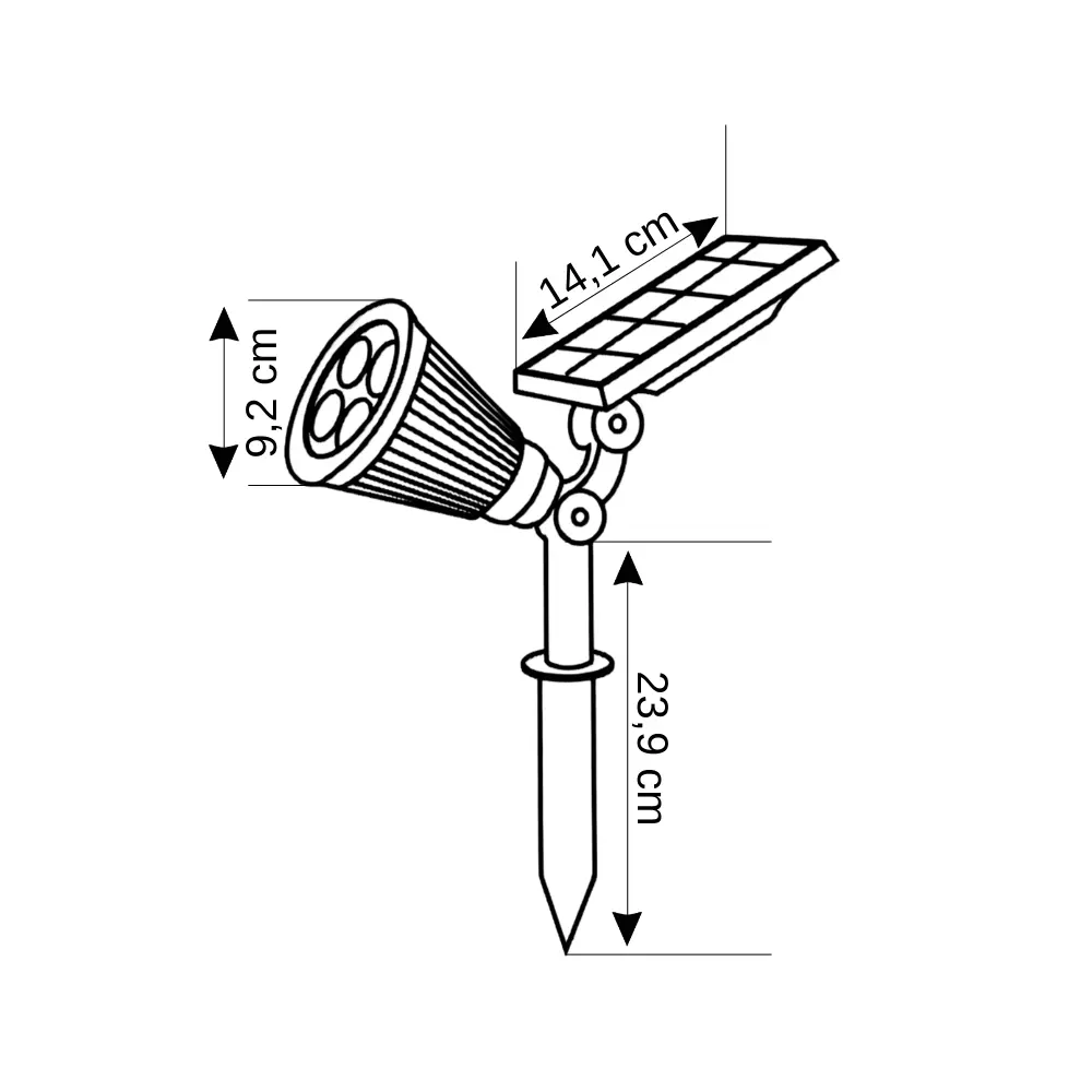 Cata 7W Solar Kazıklı Çim Armatürü (Amber) CT-7310A - 3