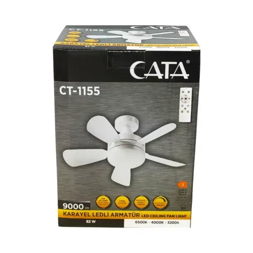 Cata 82W 3 Renk Dimlenebilir Kareyel Fan Led Ampul E27 Duy 6500K (Beyaz) CT-1155 - 4