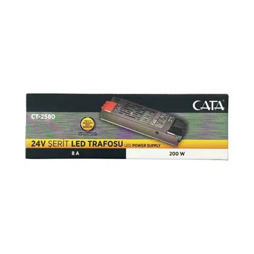 Cata 8A Süper Slim İç Mekan Led Trafosu 24V 200W CT-2580 - 4