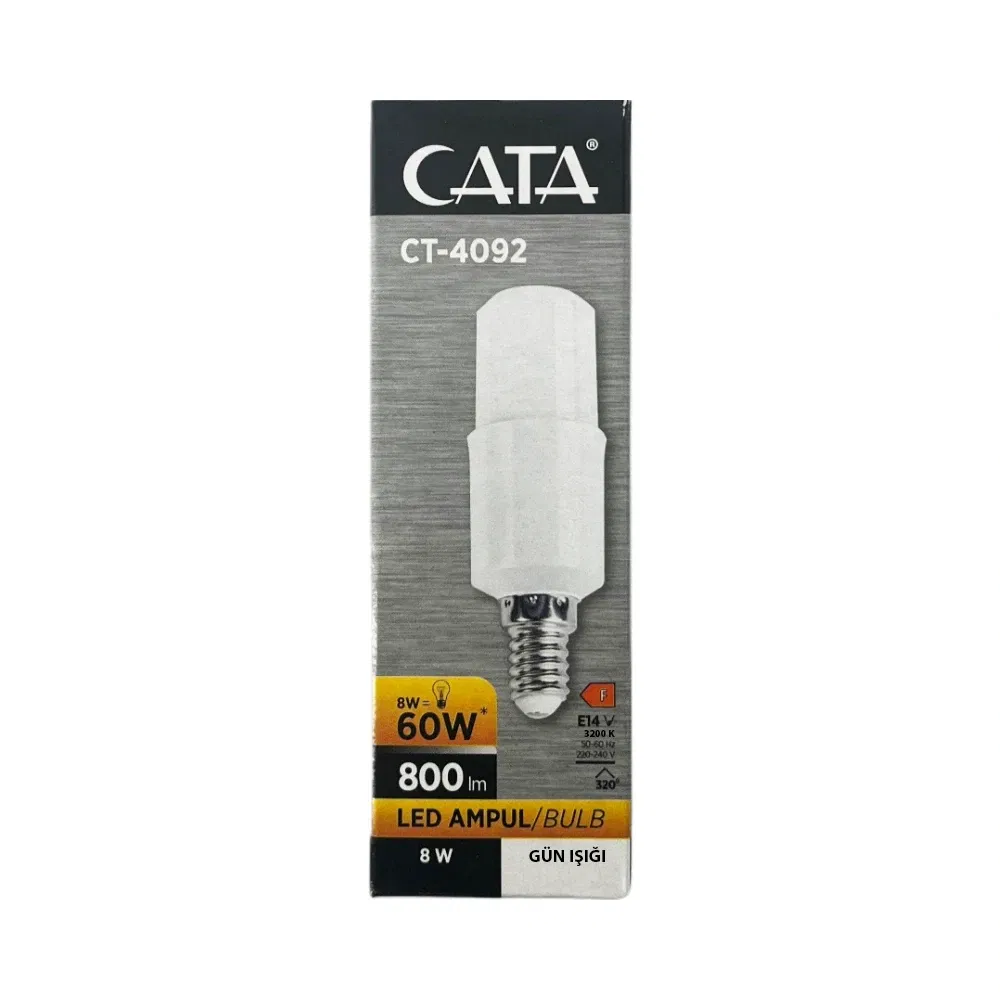 Cata 8W Led Pil Ampul E14 Duy 3000K (Günışığı) CT-4092G - 4
