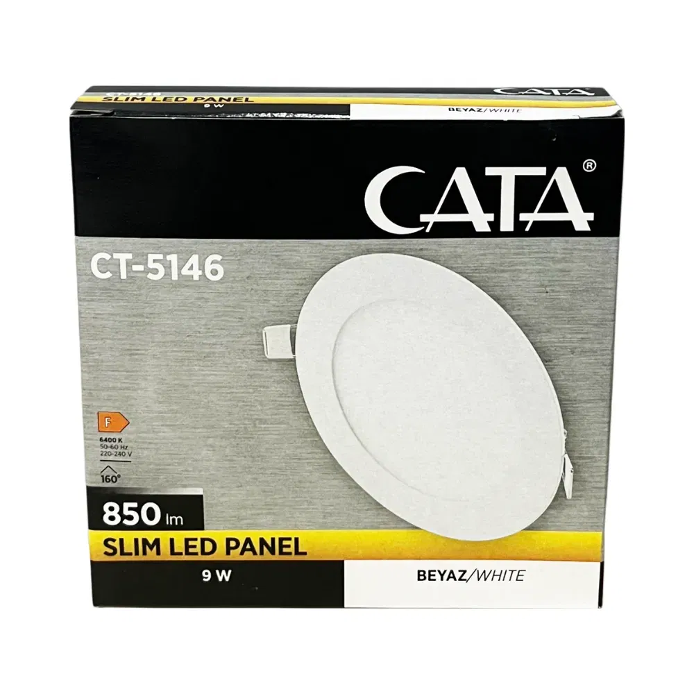 Cata 9W Sıvaaltı Panel Led 6500K (Beyaz) CT-5146B - 4