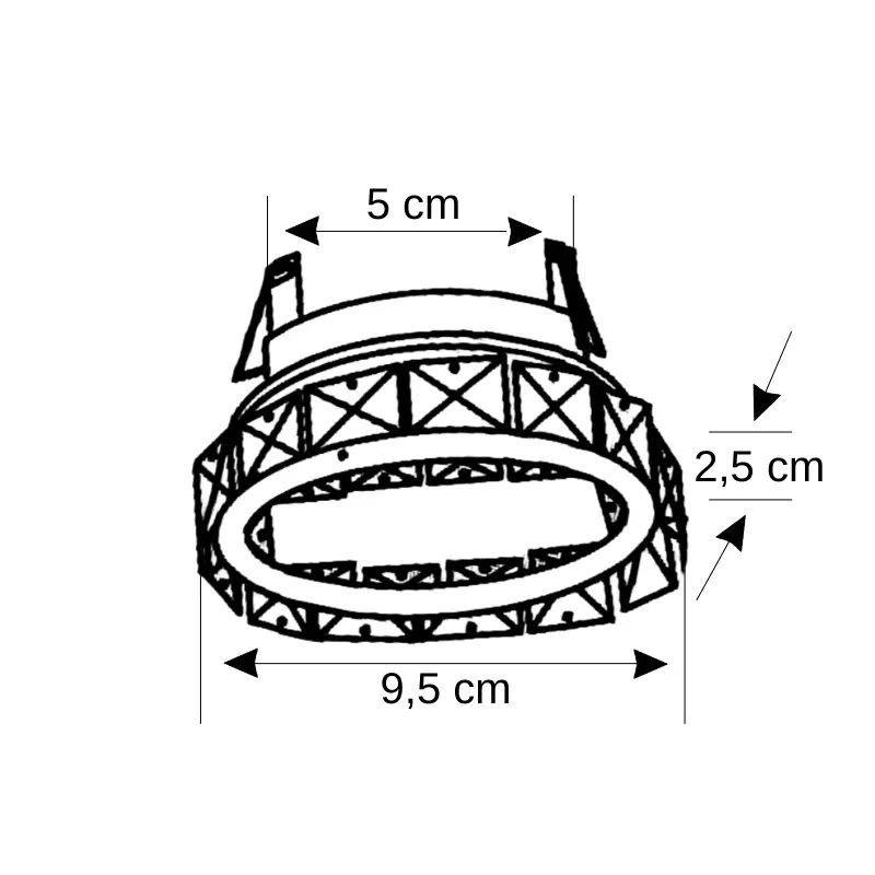 Cata Berfin Cam Spot Armatür Boş Kasa CT-6584 - 3