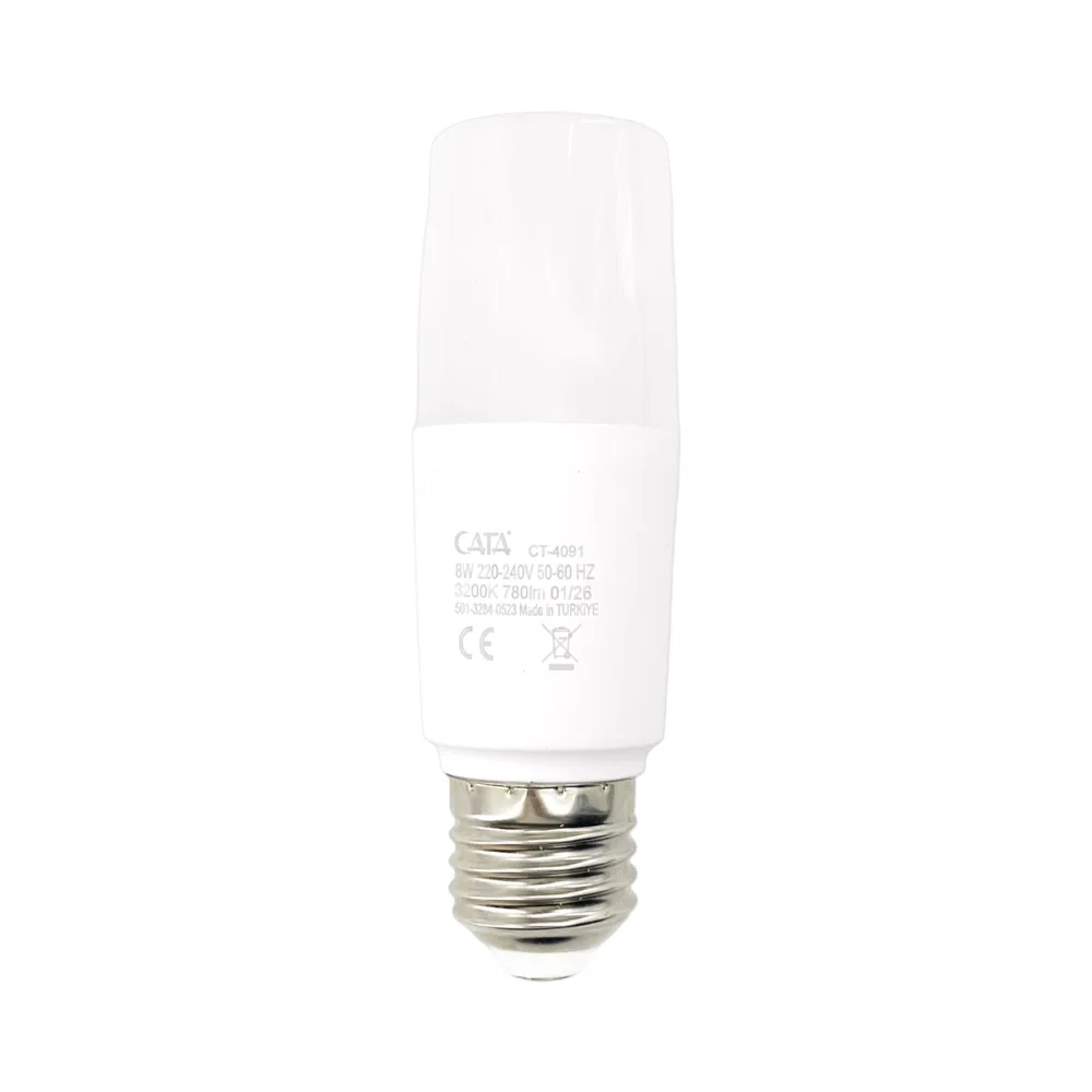 Cata 8W Pil Led Ampul E-27 Duy (3200K) Günışığı CT-4091G - 2