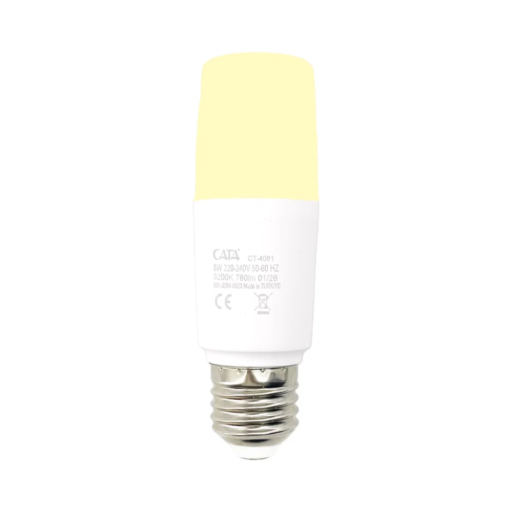 Cata 8W Pil Led Ampul E-27 Duy (3200K) Günışığı CT-4091G - 1