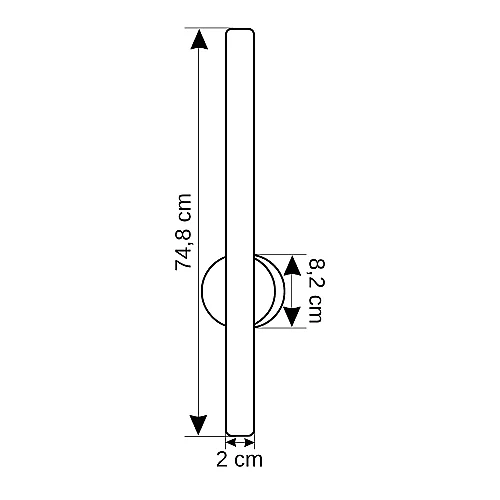 Cata Dekoratif Aplik 73 cm Siyah Kasa 3000K CT-5211 - 3