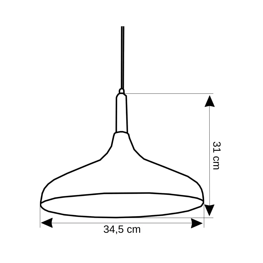 Cata Dekoratif Sarkıt Armatür (Siyah+Beyaz Duy+35cm) CT-8302 - 2