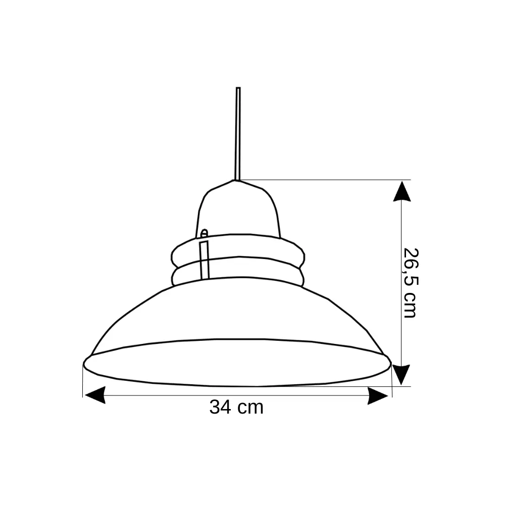 Cata Dekoratif Sarkıt Armatür (Siyah+Beyaz Duy+35cm) CT-8306 - 2