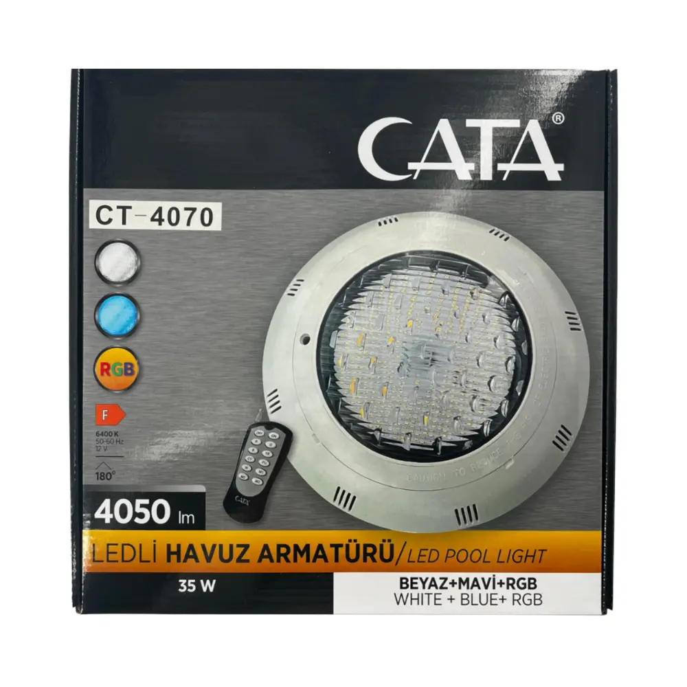 Cata Ledli Havuz Armatürü (Beyaz+Mavi+Rgb) CT-4070 - 4