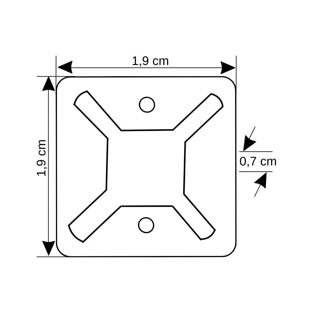 Çetsan 19x19mm Yapışkan Kroşe -1Ad. - 2