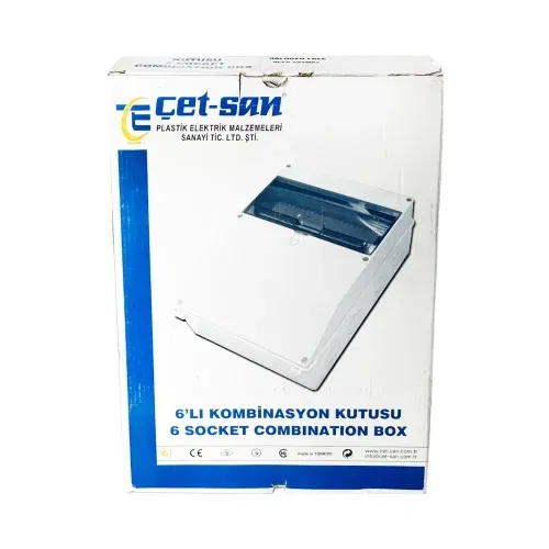 Çetsan 6'lı Kombinasyon Kutusu Boş IP54 250x190x120mm KB.0080 - 5