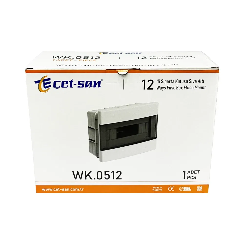 Çetsan Sıvaaltı 12'li Sigorta Kutusu Eko WK.0512 - 4