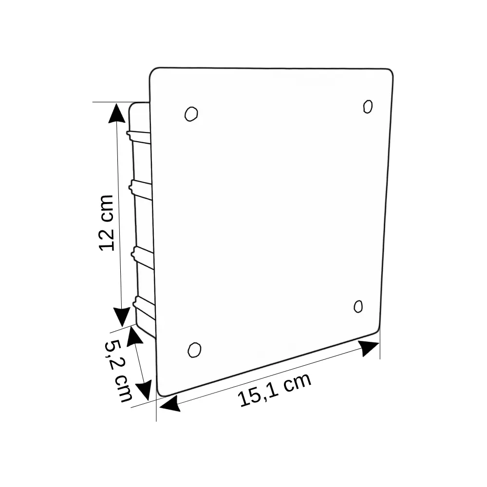 Çetsan Sıvaaltı ABS Kare Buat 120x120X48mm KB.0352 - 3