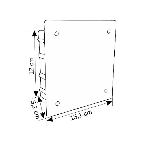 Çetsan Sıvaaltı ABS Kare Buat 120x120X48mm KB.0352 - 3