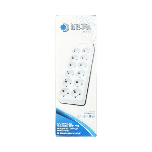 Depa 12'li Topraklı Grup Priz (Klemensli)-12100 - 3